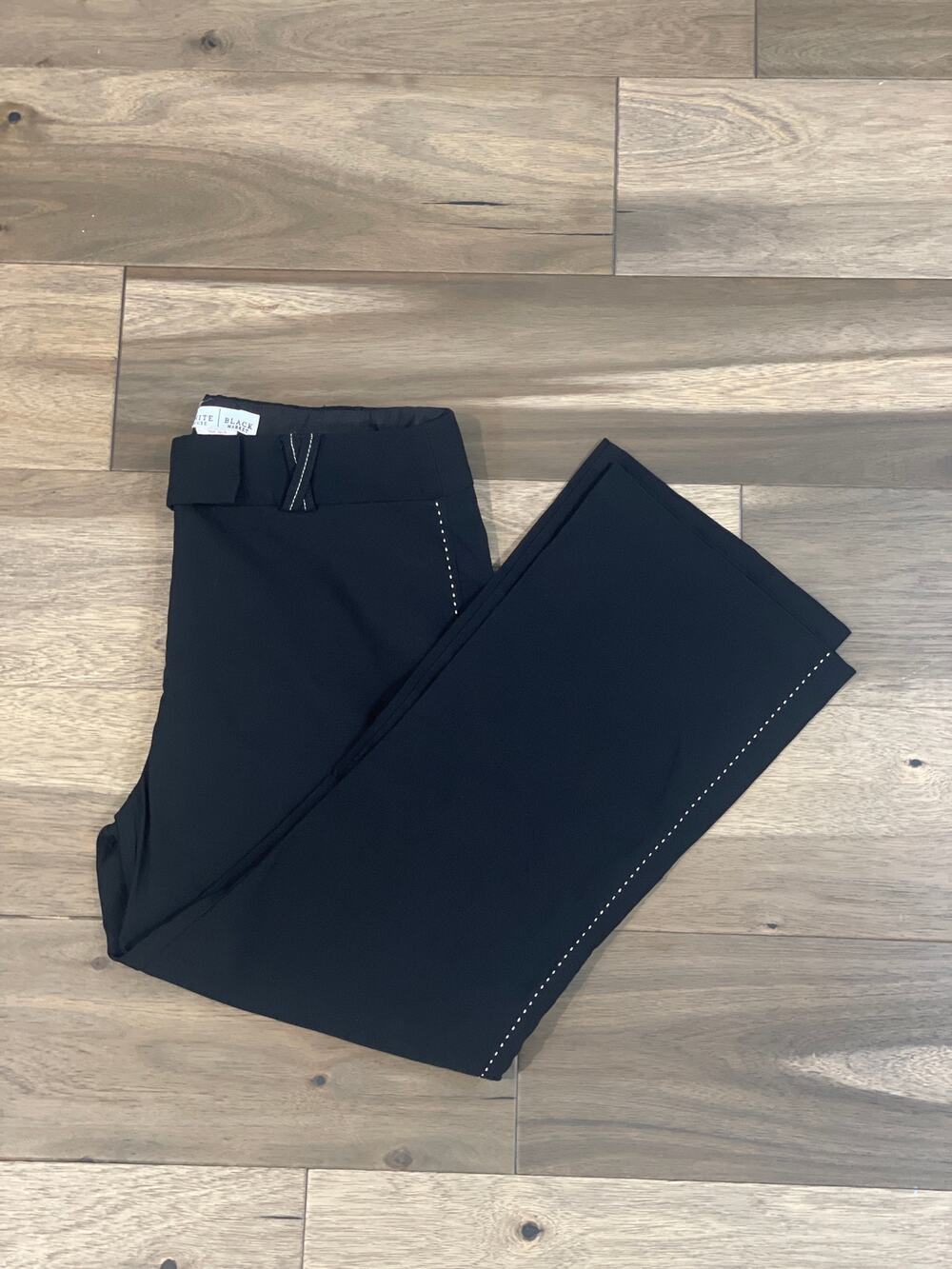 White House Black Market Womens Vintage Black Tailored Pants USA Made Size 14